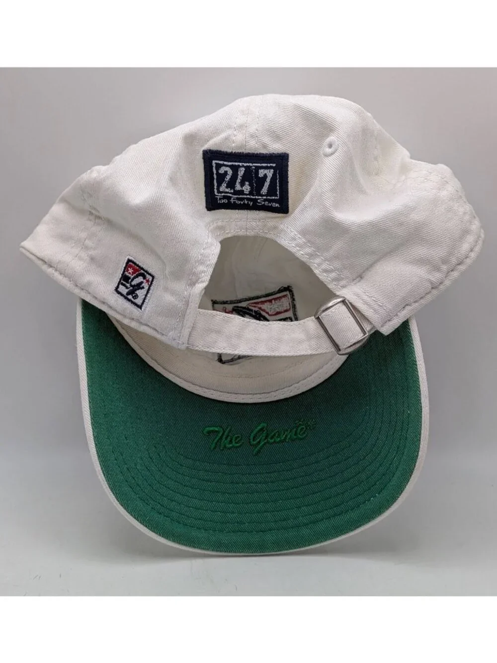 Vintage The Game Logo Hat Just Right Strap Back Baseball Cap Adjustable White